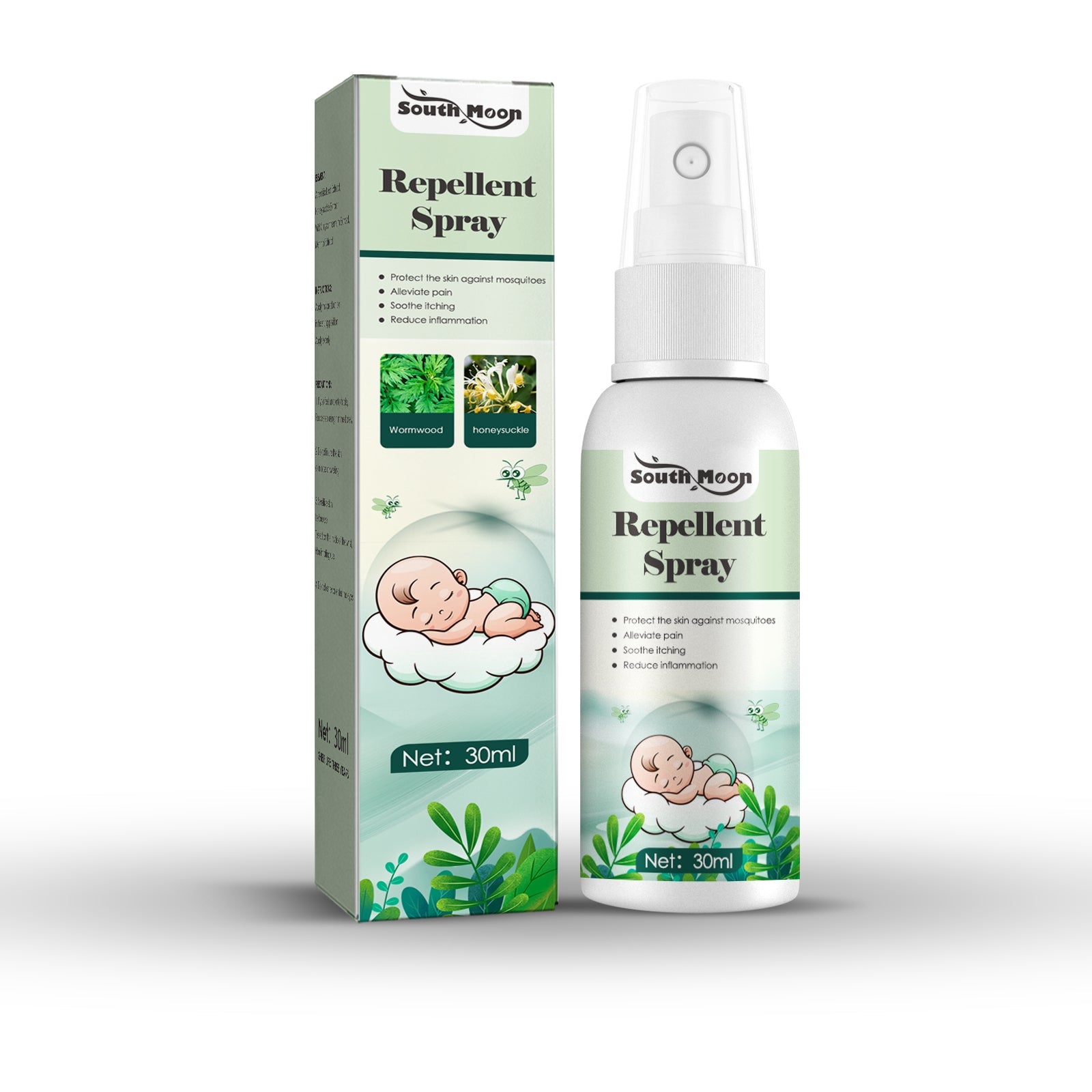 Anti-Mosquito & Anti-Itch Spray, Natural Bug Repellent, Soothes Itching, Outdoor & Home ,30ml