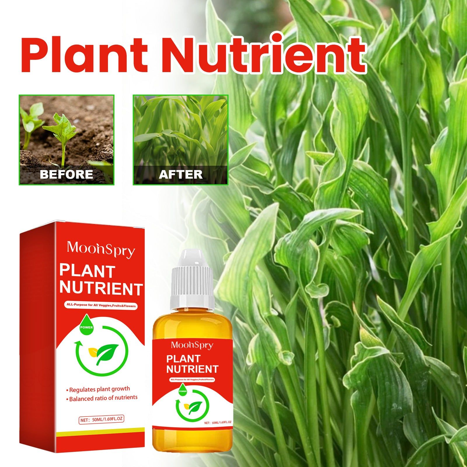 Boost Plant Growth Fast, Plant Nutrient Solution for Rooting, Pest Protection ,50ml