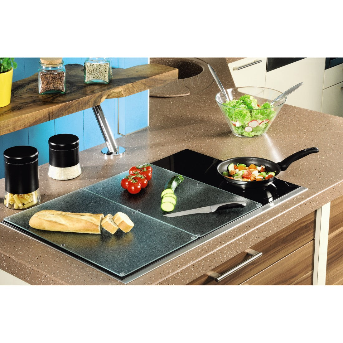 XAVAX 111011 Stove Cover Plate, pack of 2, "Clear" design, 52 cm x 30 cm