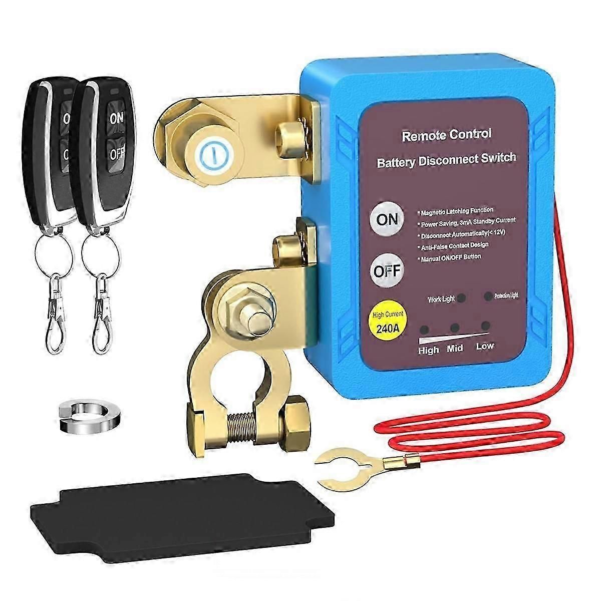 12V 240A Remote Battery Cutoff Switch With Voltage Protection