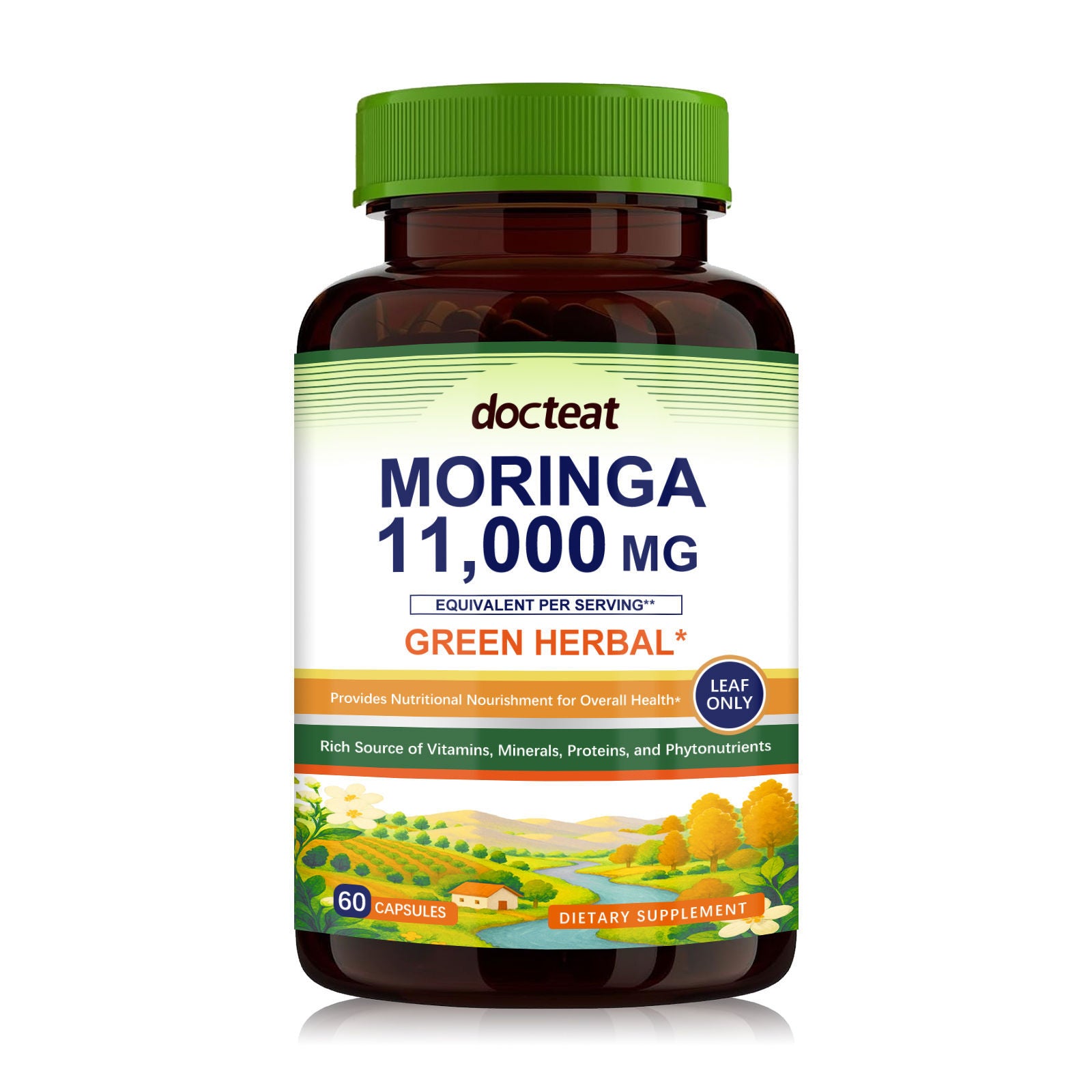 Boost Energy Naturally with Moringa Capsules, Body Care, Daily Vitality Support ,60pcs