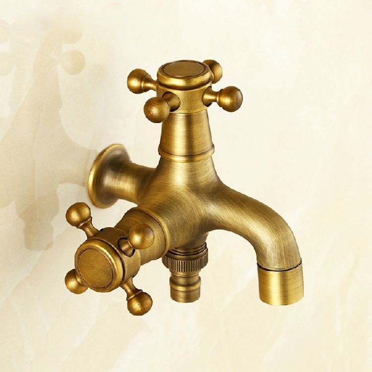 Copper Antique Washing Machine Faucet one Point two Pairs Single Cold 4 Points Faucet Antique Washing Faucet