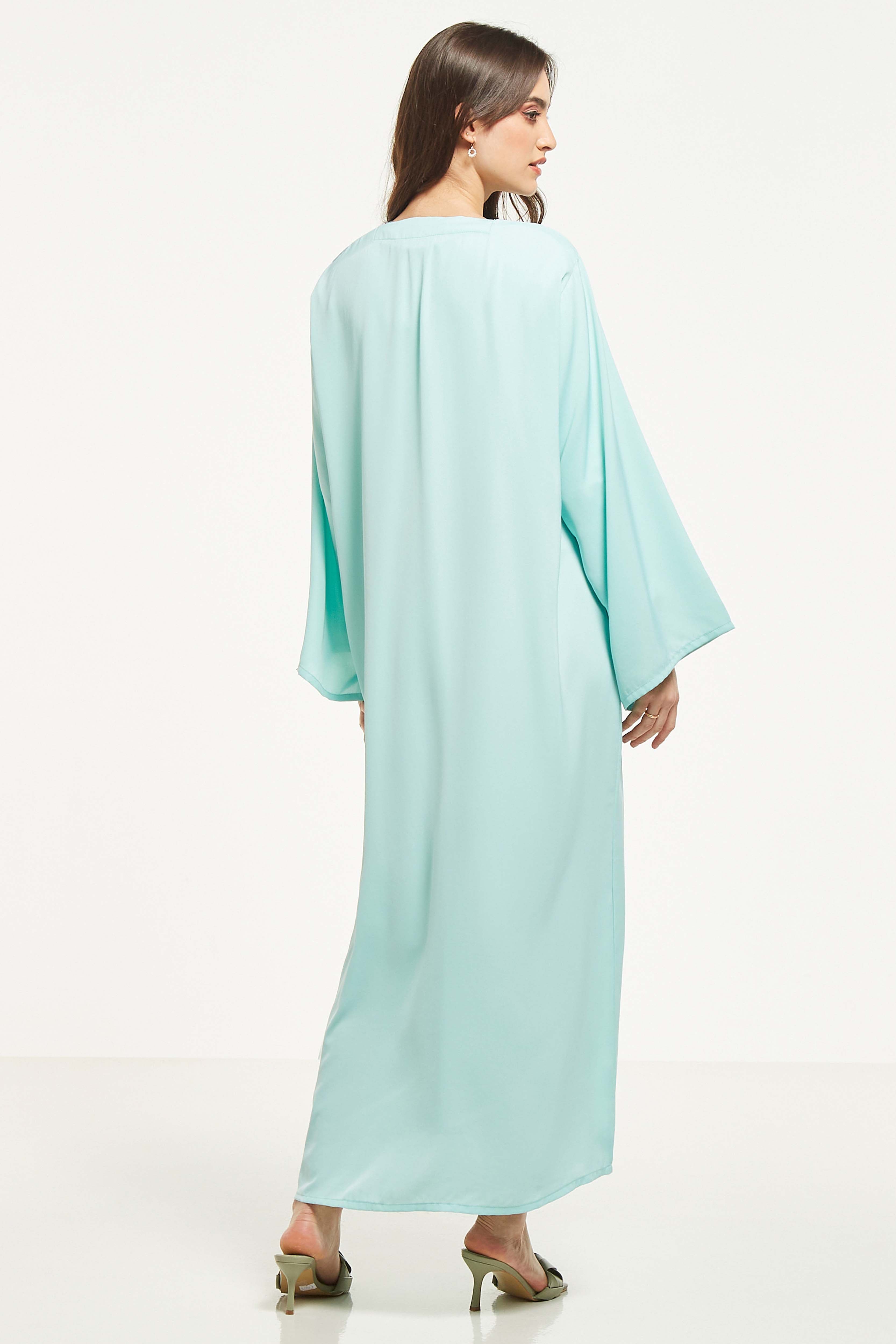 MOiSTREET Embellished Abaya with Sheila