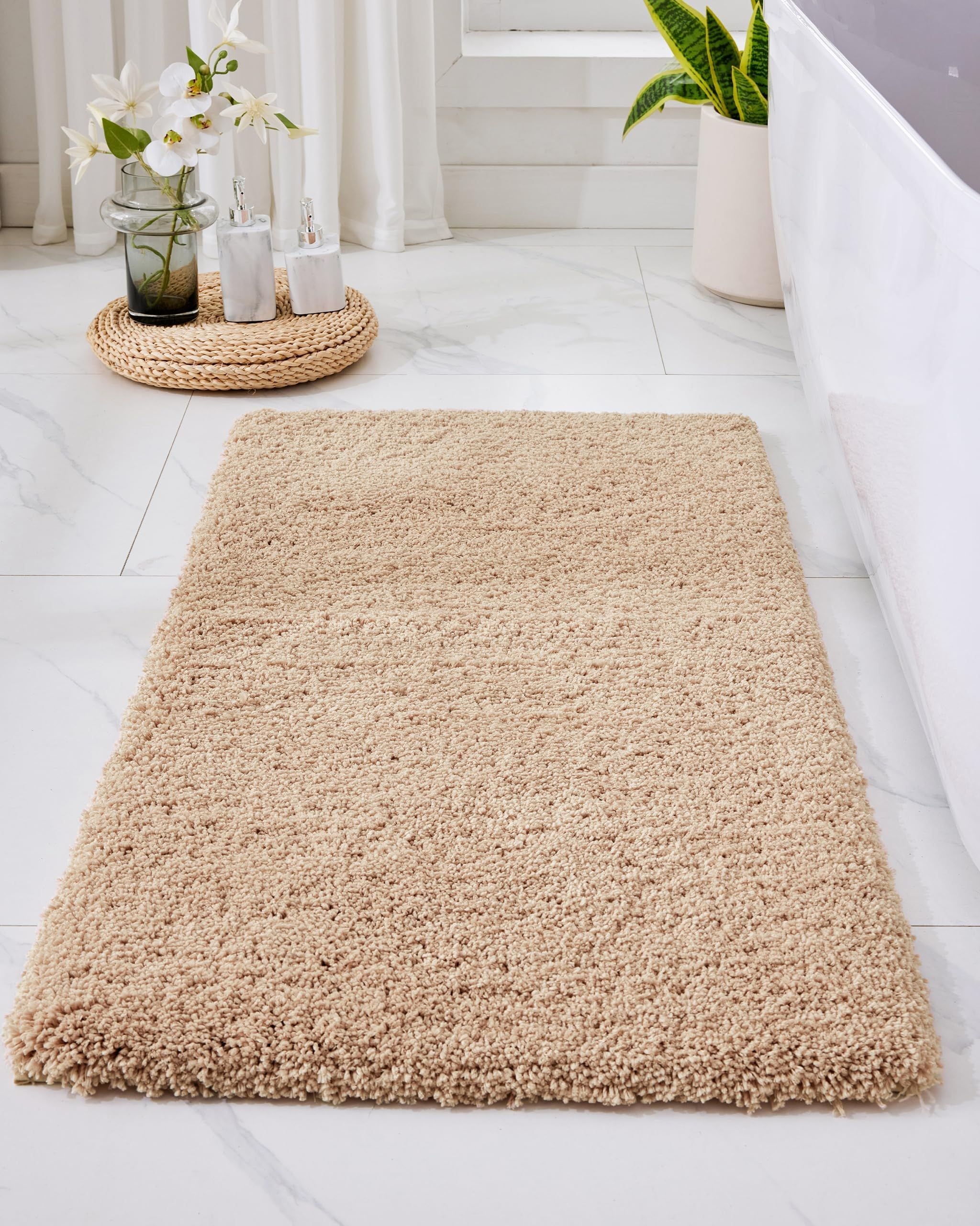 AIESY® Washable Plush Luxury Soft Shaggy Disolla Bath Mat