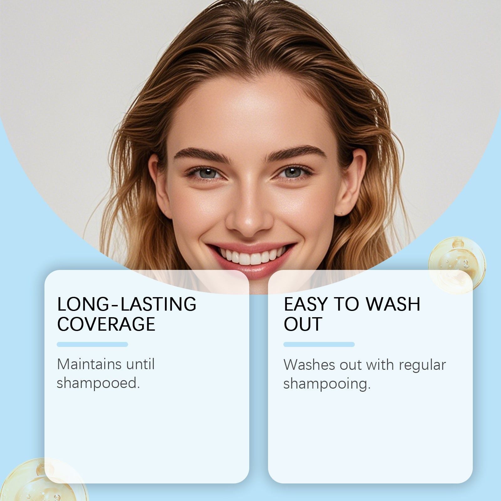 Complementary Color Spray Light Brown, Long-Lasting Root Cover, Easy & Natural ,75ml