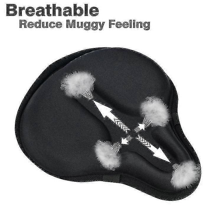 Comfortable Exercise Bike Seat Cover Large Wide Soft Padded Bike Saddle Cushion Fitting For Bicycles