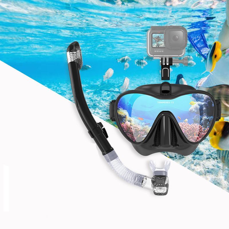 Diving Goggles With gopro Bracket Free Diving Snorkeling Mask With Dry Top Snorkel