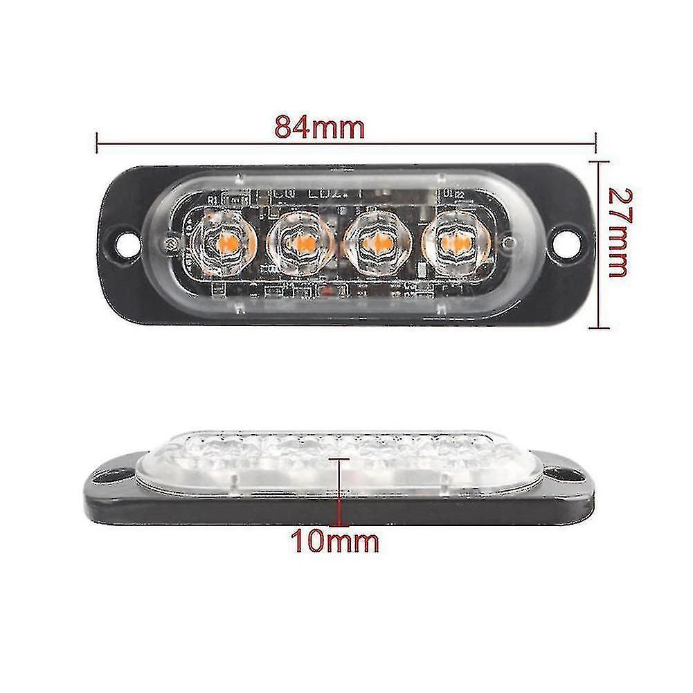 12V LED Emergency Strobe Light Kit With 8 Flashing Modes