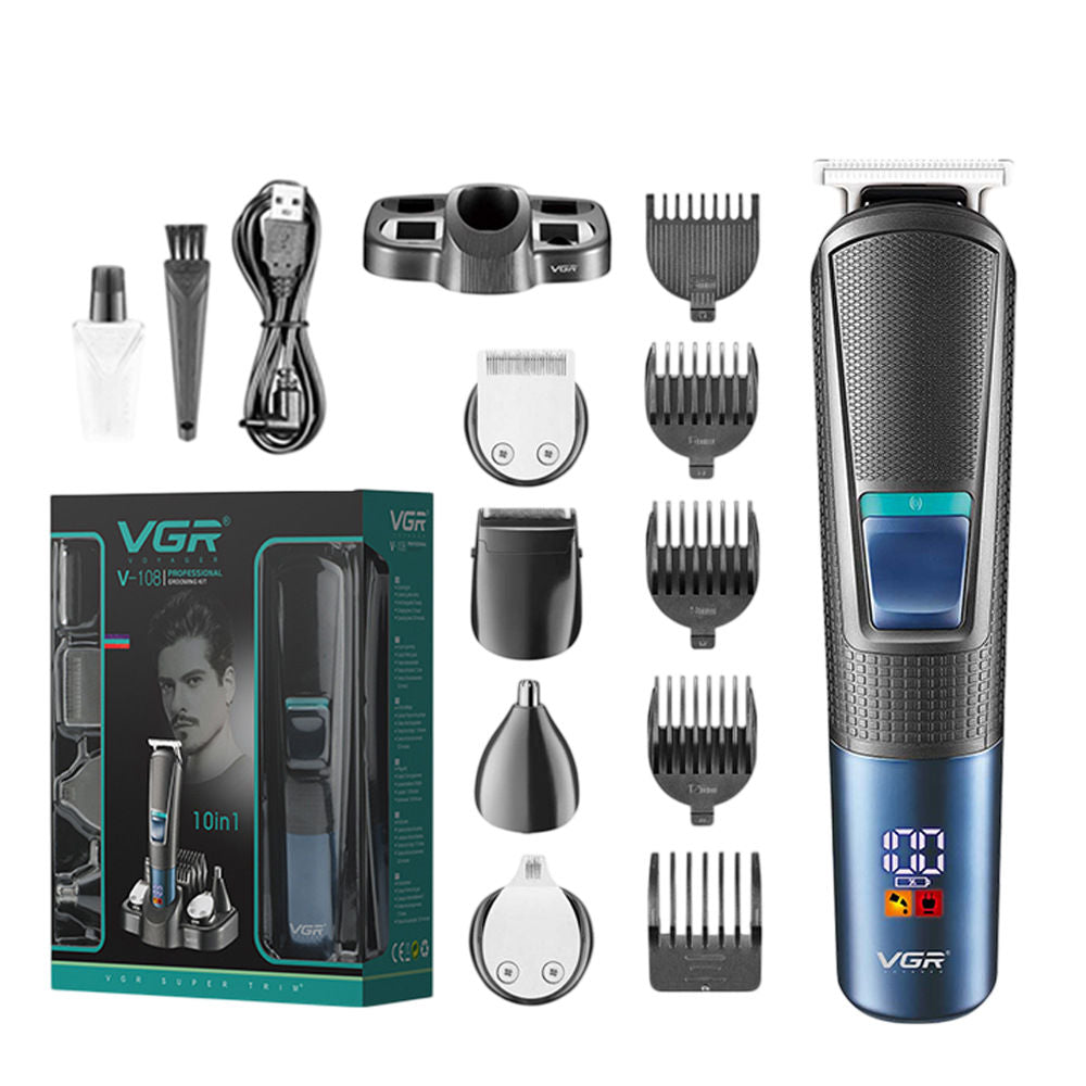 10 in 1 Electric Hair Clipper Grooming Kit