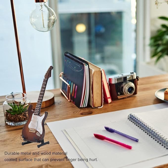 Mini Musical Instrument Miniature Electric Guitar Model Desktop Decoration Gift