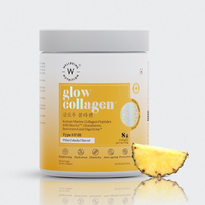 Wellbeing Nutrition Glow Collagen with Glutathione 250g - Pina Colada Flavor