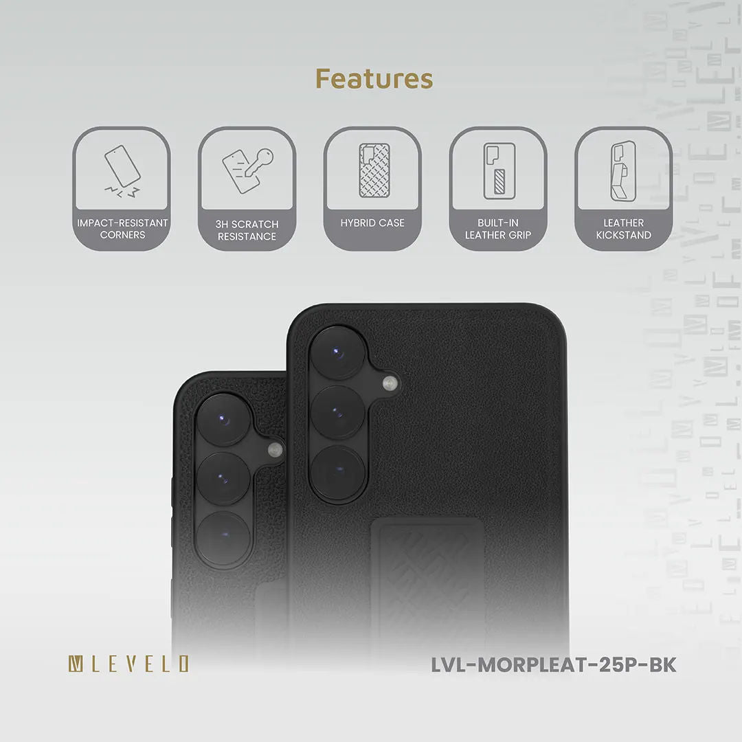 Levelo Morphix Leather Case For Samsung S25 Plus & S25 Ultra