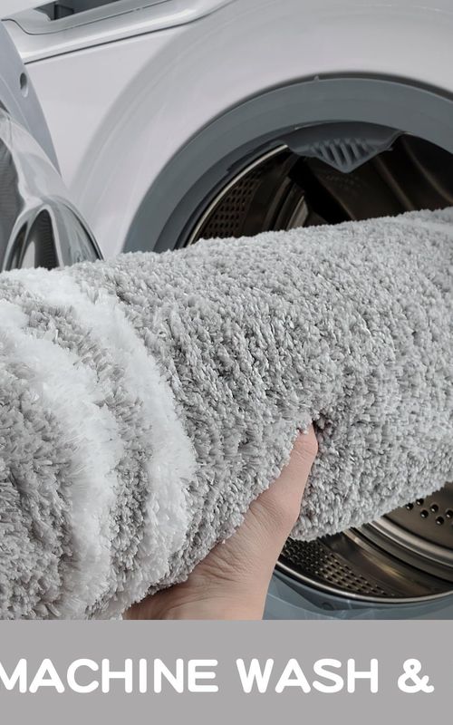 AIESY® Non-Slip Super Absorbent Quick Dry Shaggy Microfiber Bath Mat