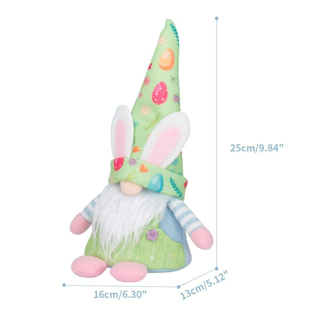Easter Bunny Gnome Lighting Plush Doll Faceless Dwarf Ornament Holiday Decoration