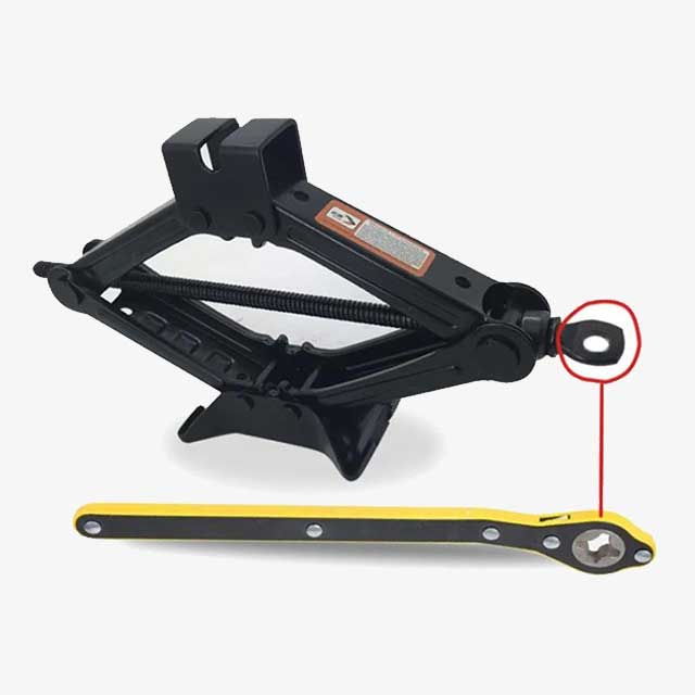 1 Piece Car Jack Labor-Saving Wrench - Heavy Duty, Efficient Vehicle Lifting Tool for Easy Tire Change
