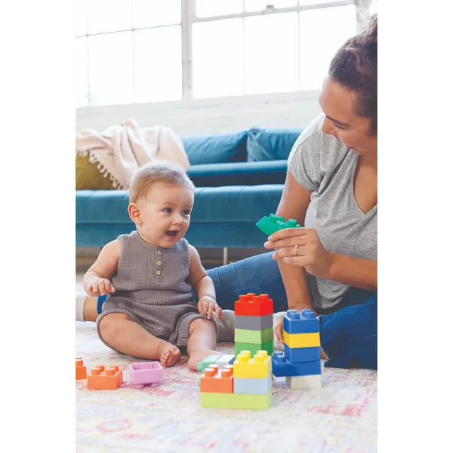 Infantino Super Soft 1st Building Blocks – Baby Activity Toy Set (12 pcs)