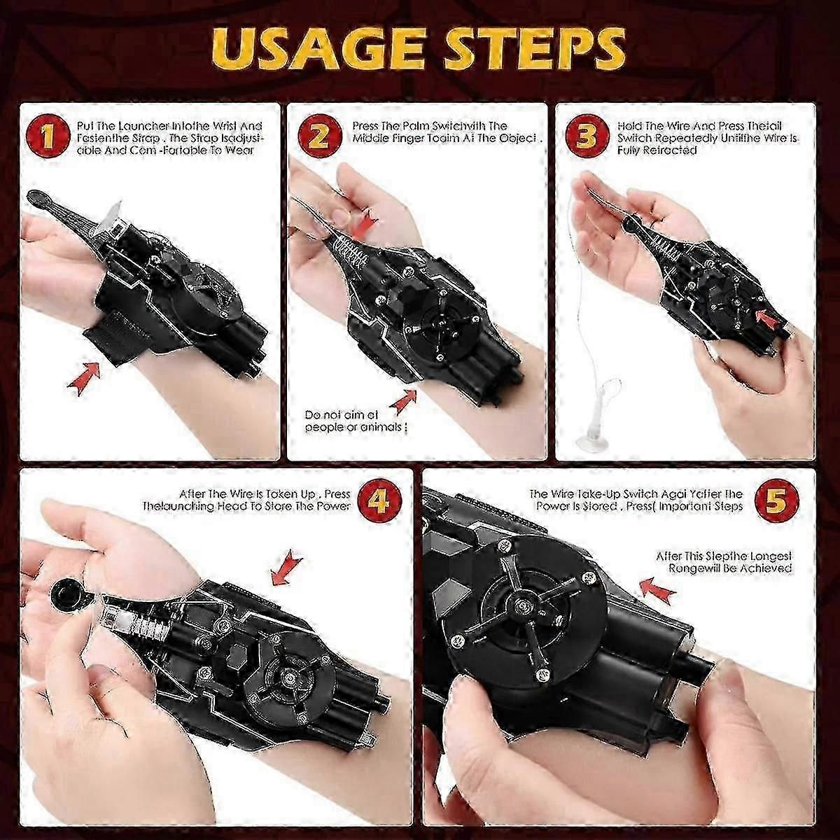 Web Shooters Spider Silk Launcher For Kids – Usb Charging Rope Toy