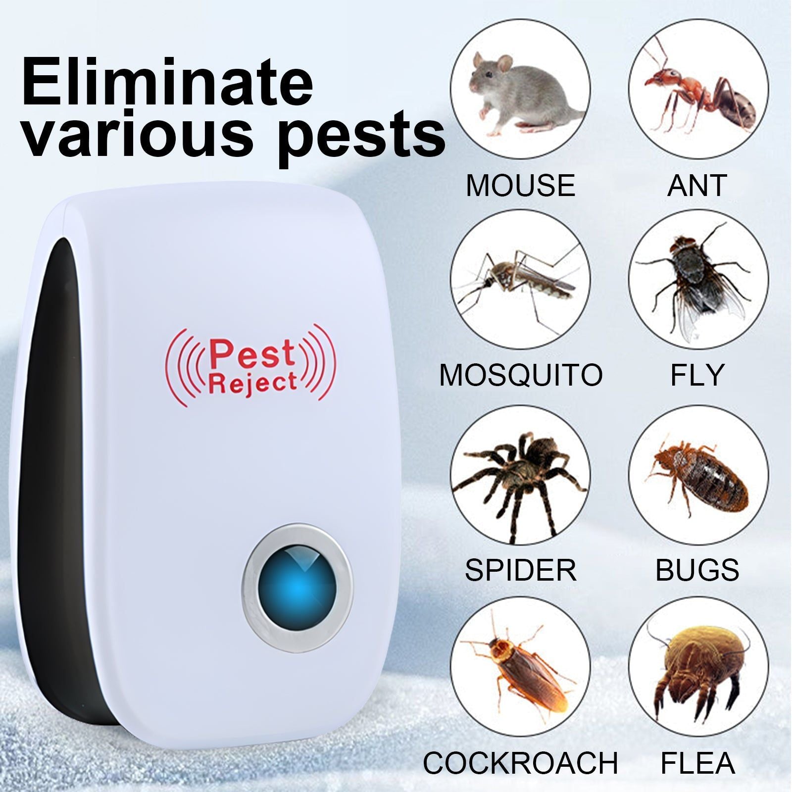 Ultrasonic Mosquito and Insect Repellent, Safe, Eco-Friendly, Indoor Pest Control ,1pcs