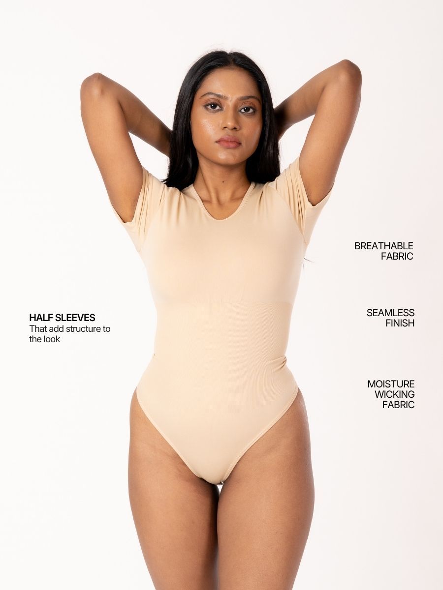 Half Sleeves Bodysuit