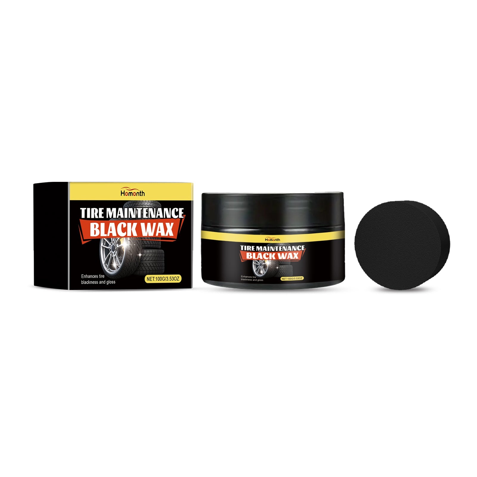 Car Tire Care Cream, Car Polishing, Brightening, Easy Maintenance, Car Care Solution ,1set