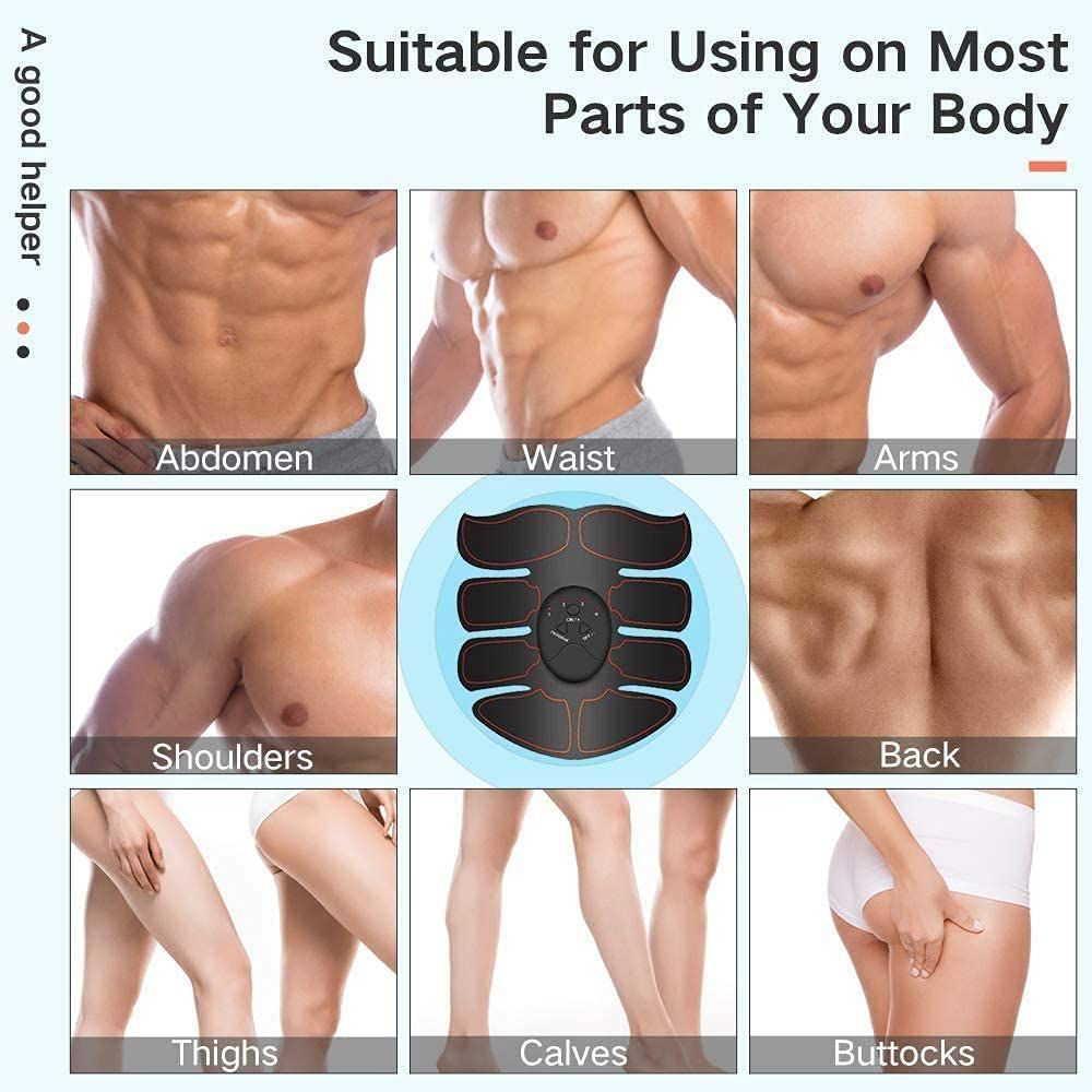 Muscle Stimulator EMS Abdominal Trainer Fat Burner Body Building Device Fitness Equipment