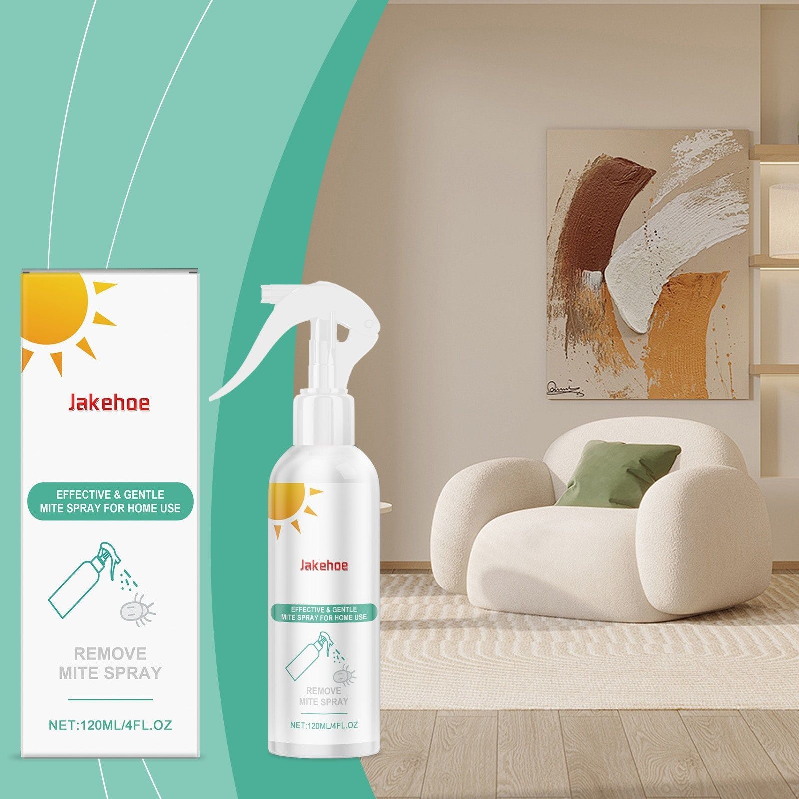 Herbal Mite Repellent Spray, Household Cleaning, Bed Sofa Bedding Care, Quick Evaporation ,120ml