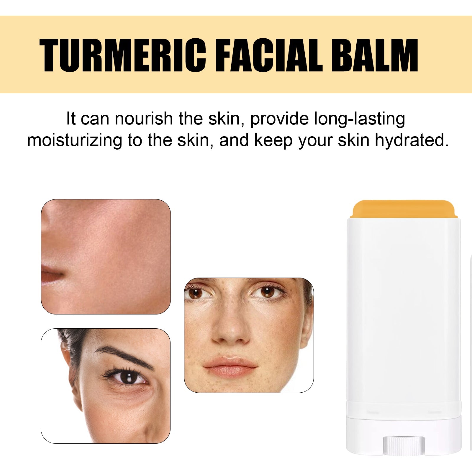 Brighten Skin Naturally with Turmeric Facial Care Stick, Hydrating, Pigmentation Reducer ,15g