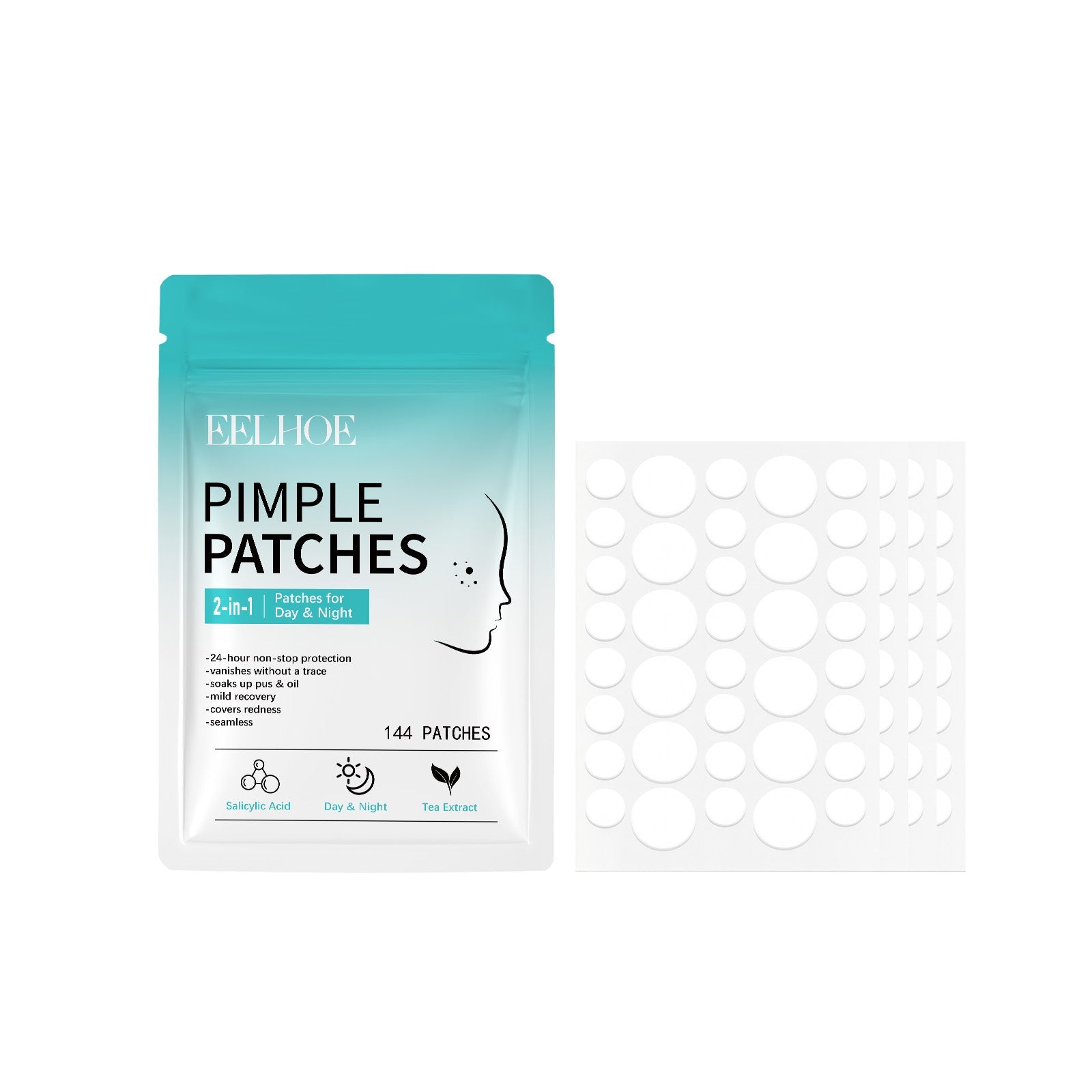 Acne Patch, Salicylic Acid, Clear Skin, Pimple Spot Treatment, Fast Relief ,144pcs