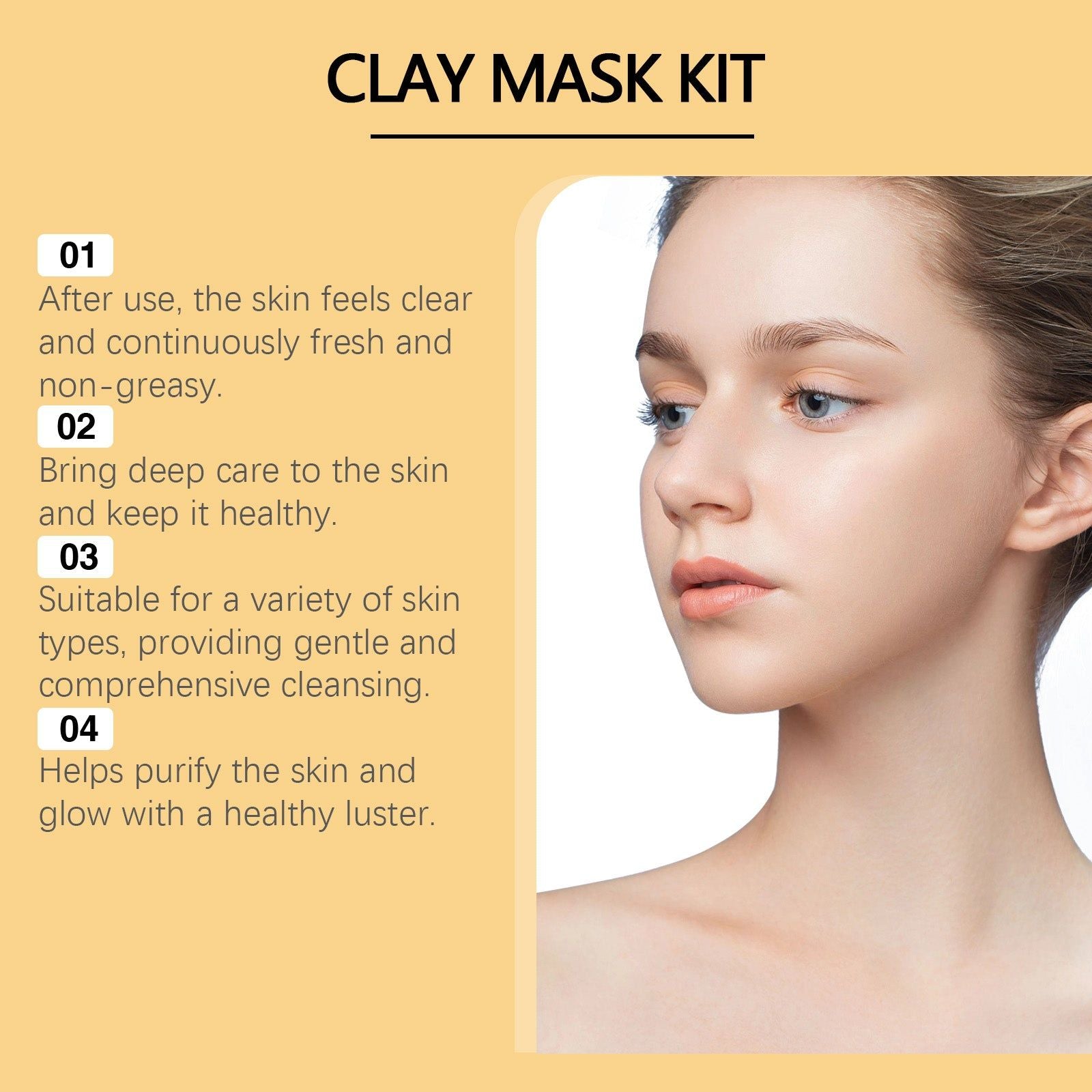 Deep Cleansing Mask Set, Hydrating, Pore Purifying, Spa-Quality Facial Mask ,1set