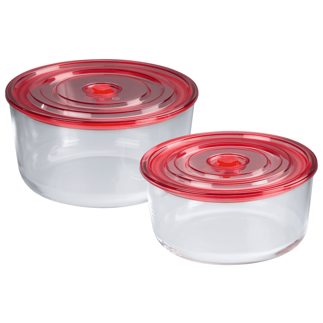 XAVAX 111530 Oven Dish/Food Storage Set made of Glass, 2 pcs., round, 1650 ml, 3050 ml