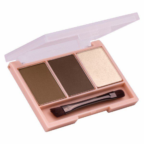 DRAW & BRIGHT BROW PALETTE 0.86G X 3COLORS BABY BRIGHT (M) #01 DARK BROWN