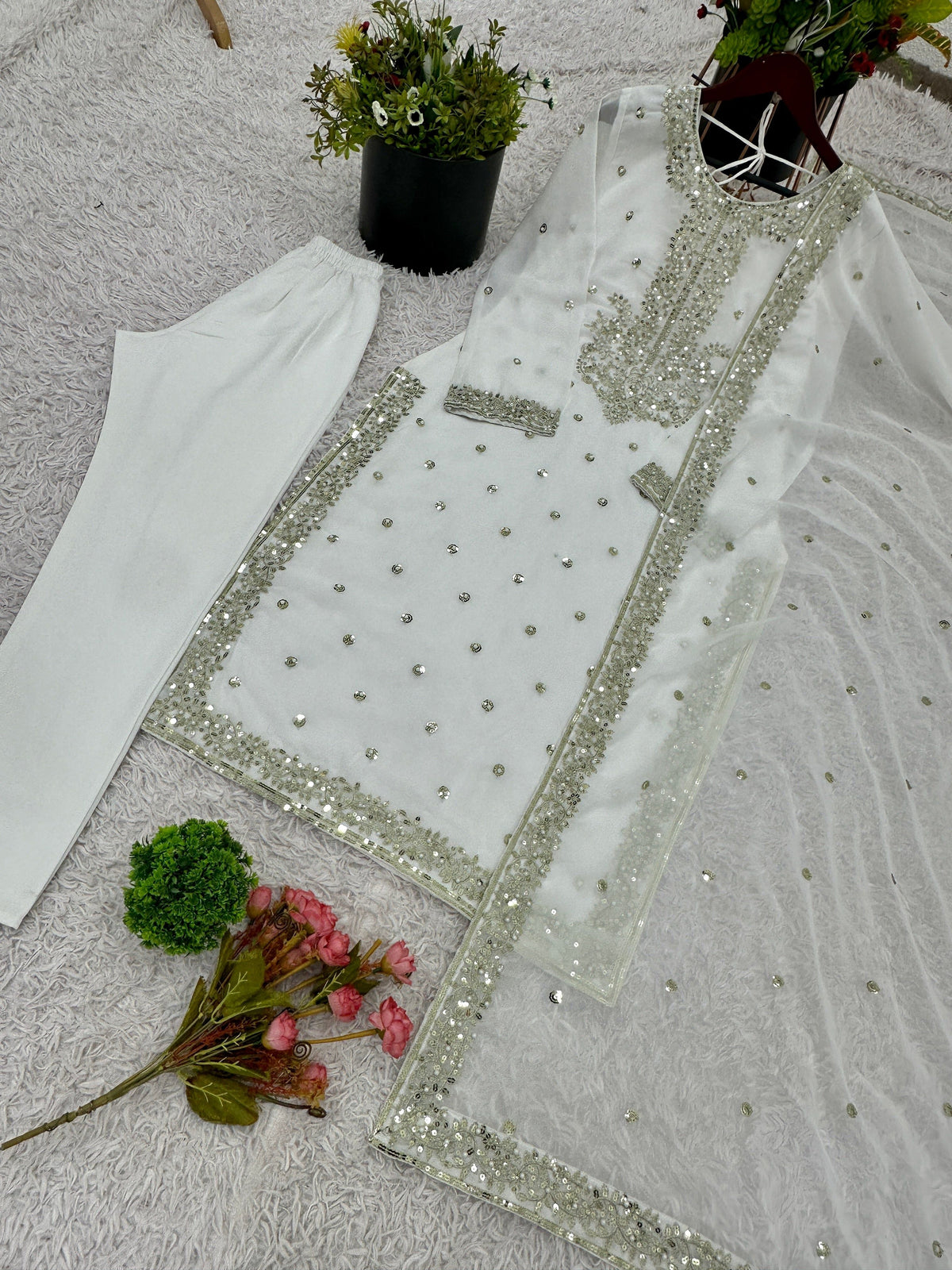 Fab Zone Designer Party Wear Look Fancy Top-Dupatta and Fully Stitched Sharara