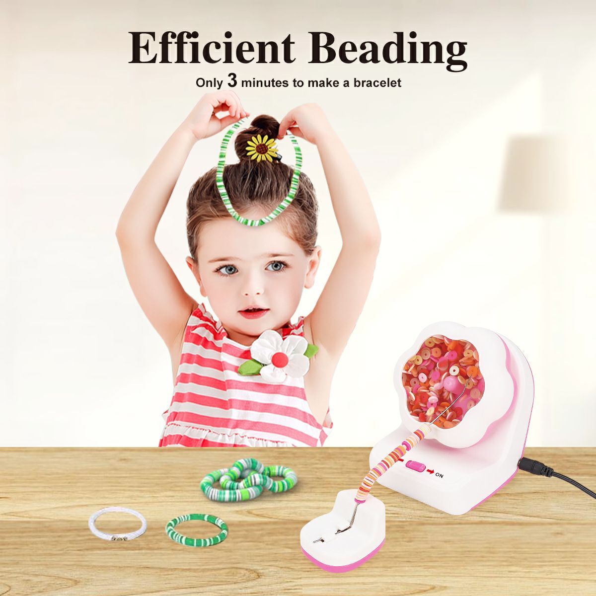 Clay Bead Spinner Electric Bead Spinner DIY Bracelet Maker For Jewelry Making
