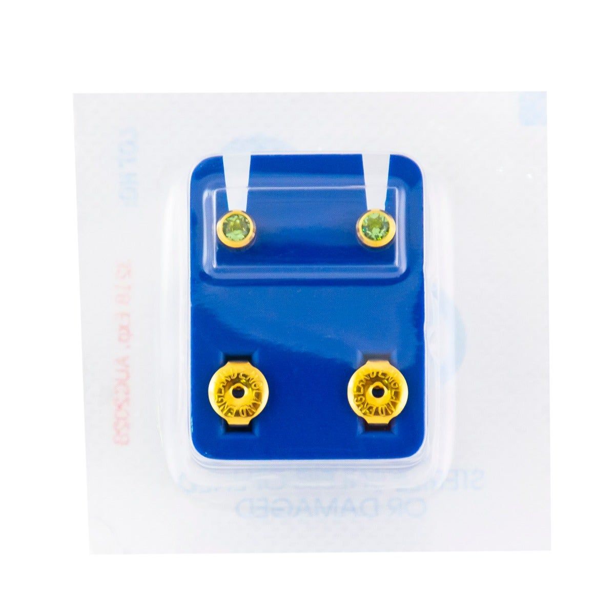 Caflon Singles Birthstone, Peridot Gold Plated Earring