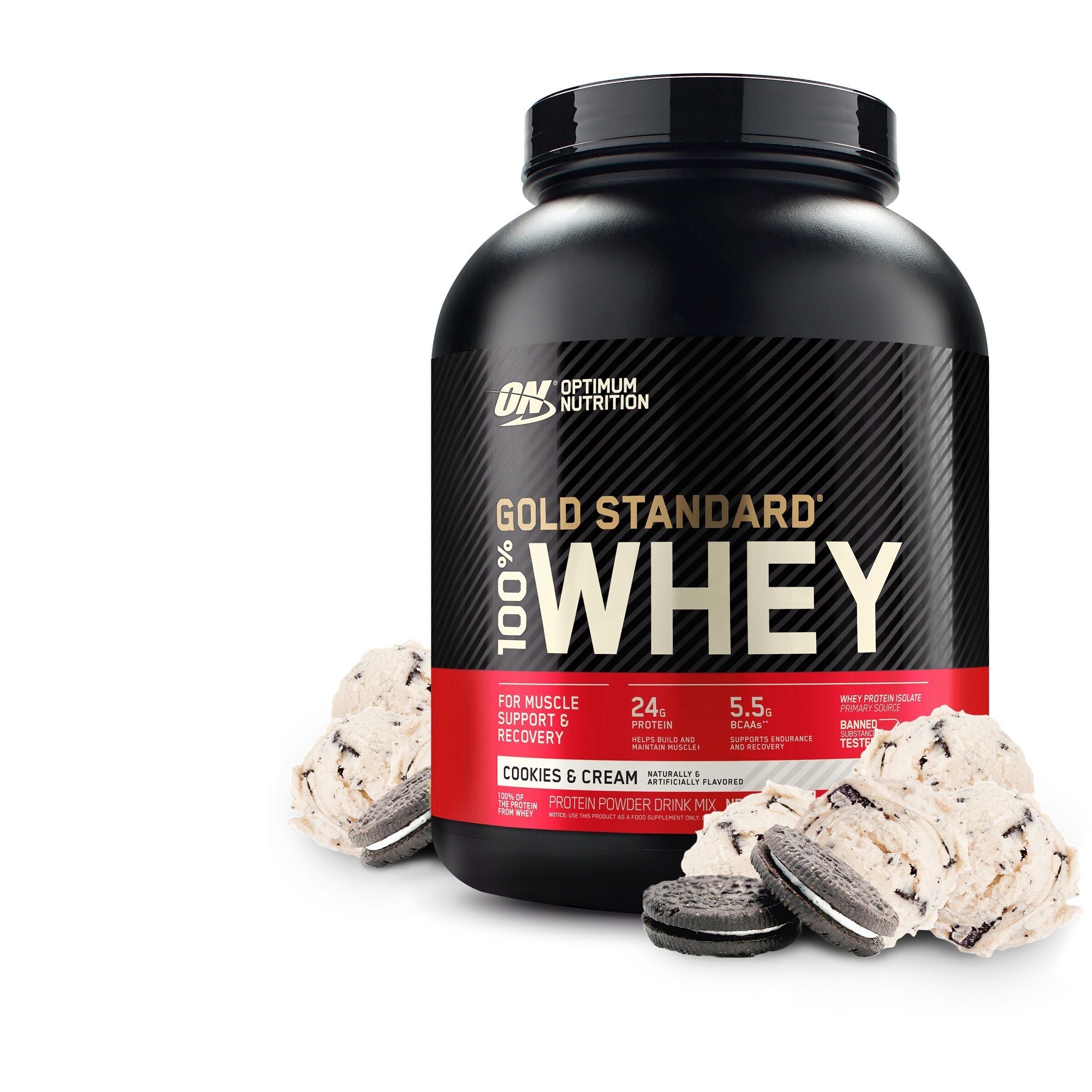 ON 100% WHEY GOLD Std 5-LB COOKIES & CREAM
