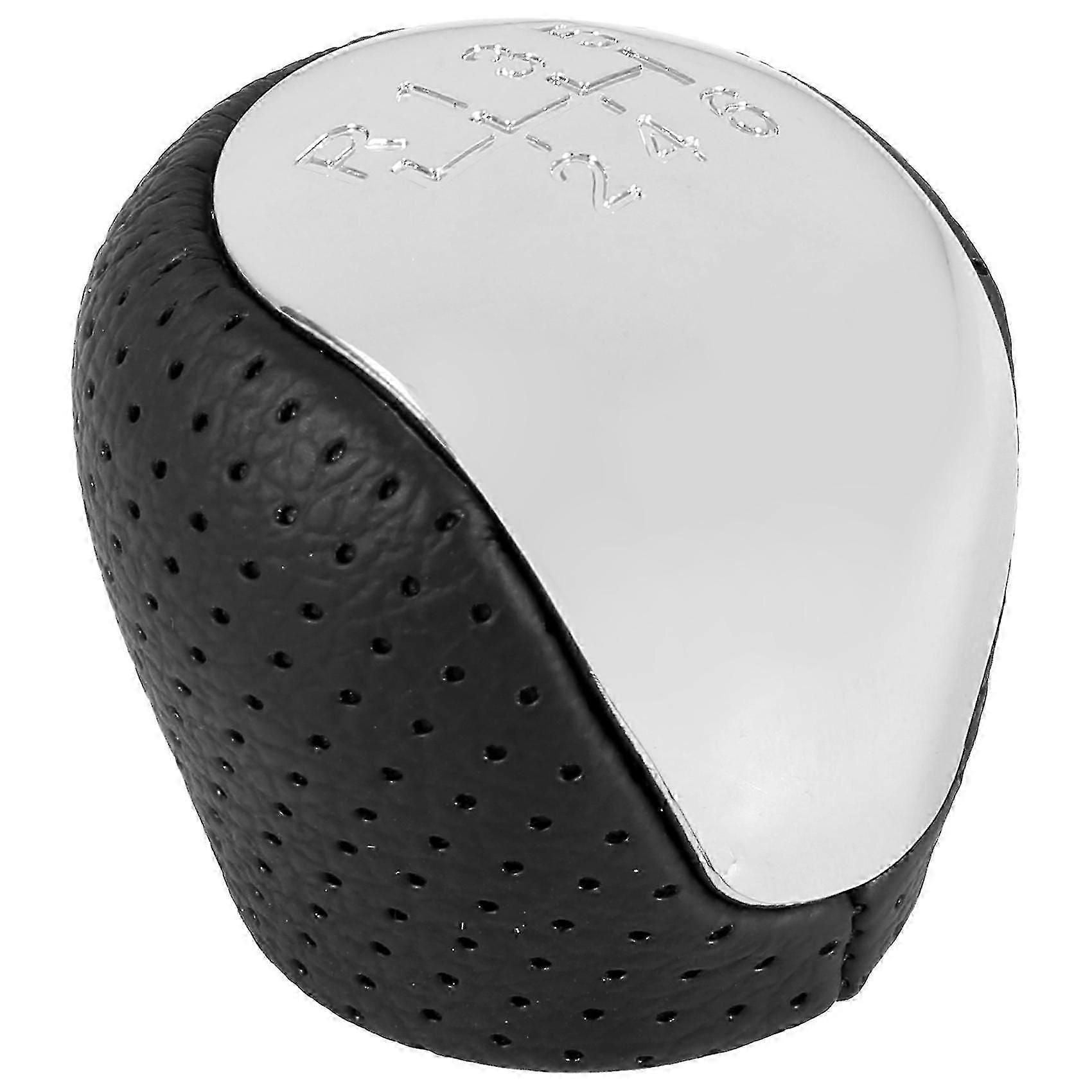 Sport Perforated Leather Gear Knob Chrome 6-speed For I30 Ix35
