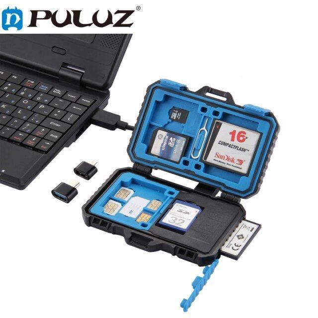 Cart Card Reader + 22 in 1-Proof Dwaterproof Water Memory / SD Card Storage Box