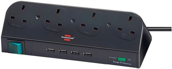 BRENNENSTUHL  1153543134 DESKTOPPWR+USB HUB SURGE1.8