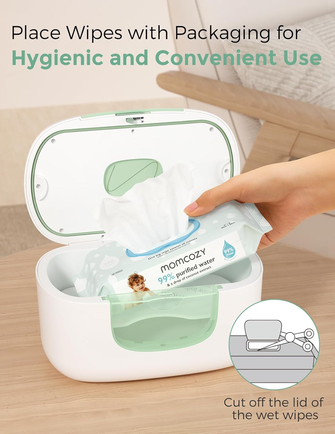 Momcozy Baby Wipe Warmer with Night Light & Digital Display