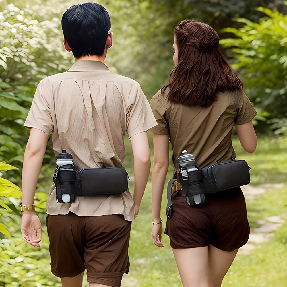 Sports Waist Bag Running Water Bottle Belt Breathable Fanny Pack with Water Bottle Holder