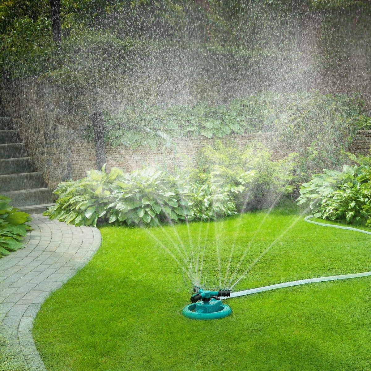 Lawn Water Sprinkler Adjustable 360 Degree Rotation Garden Sprinkler For Yard