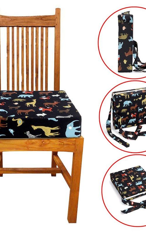 Toddler Booster Cushion Baby Chair Pad Heightening Dining Chair Cushion Cartoon Seat Mat
