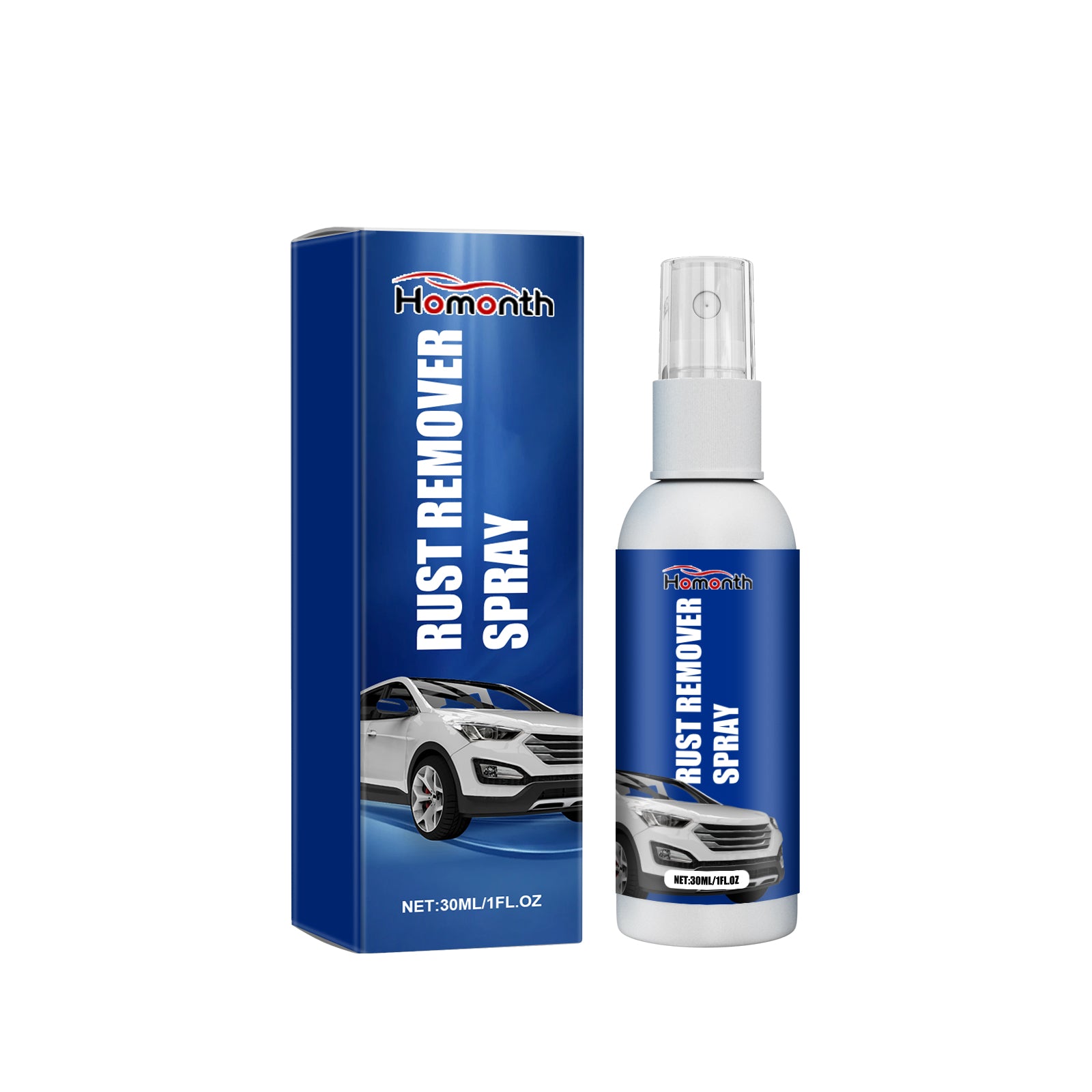 Automobile Rust Removal Spray, Fast Car Wheel Rust Remover, Paint & Decontamination ,30ml
