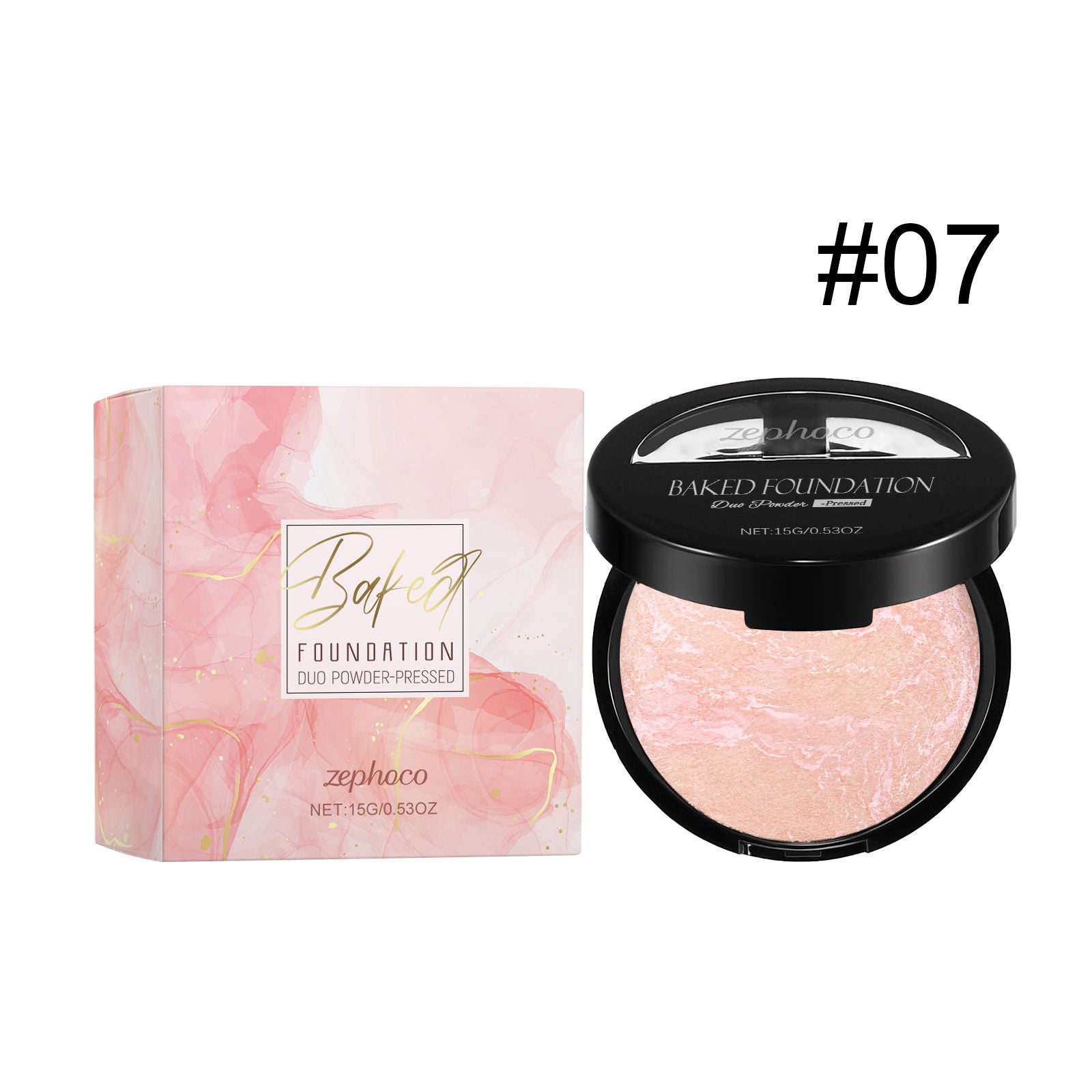 Concealer Powder Compact, Oil Control, Matte Finish, Portable Makeup, Flawless Look ,15g