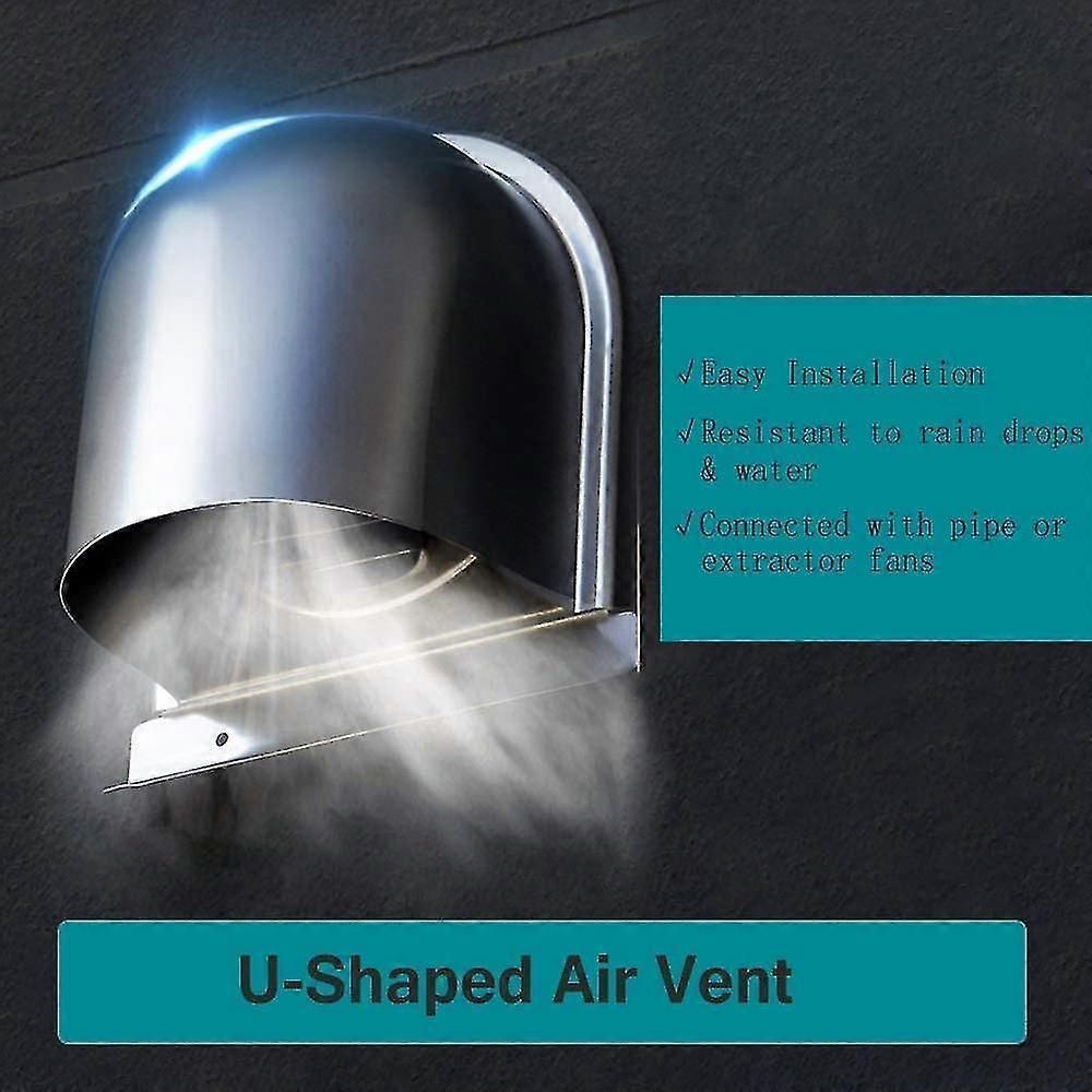 6inch 150mm Waterproof Stainless Steel Vent Vent Hood Anti-corrosion Exhaust Extractor For Wall Out