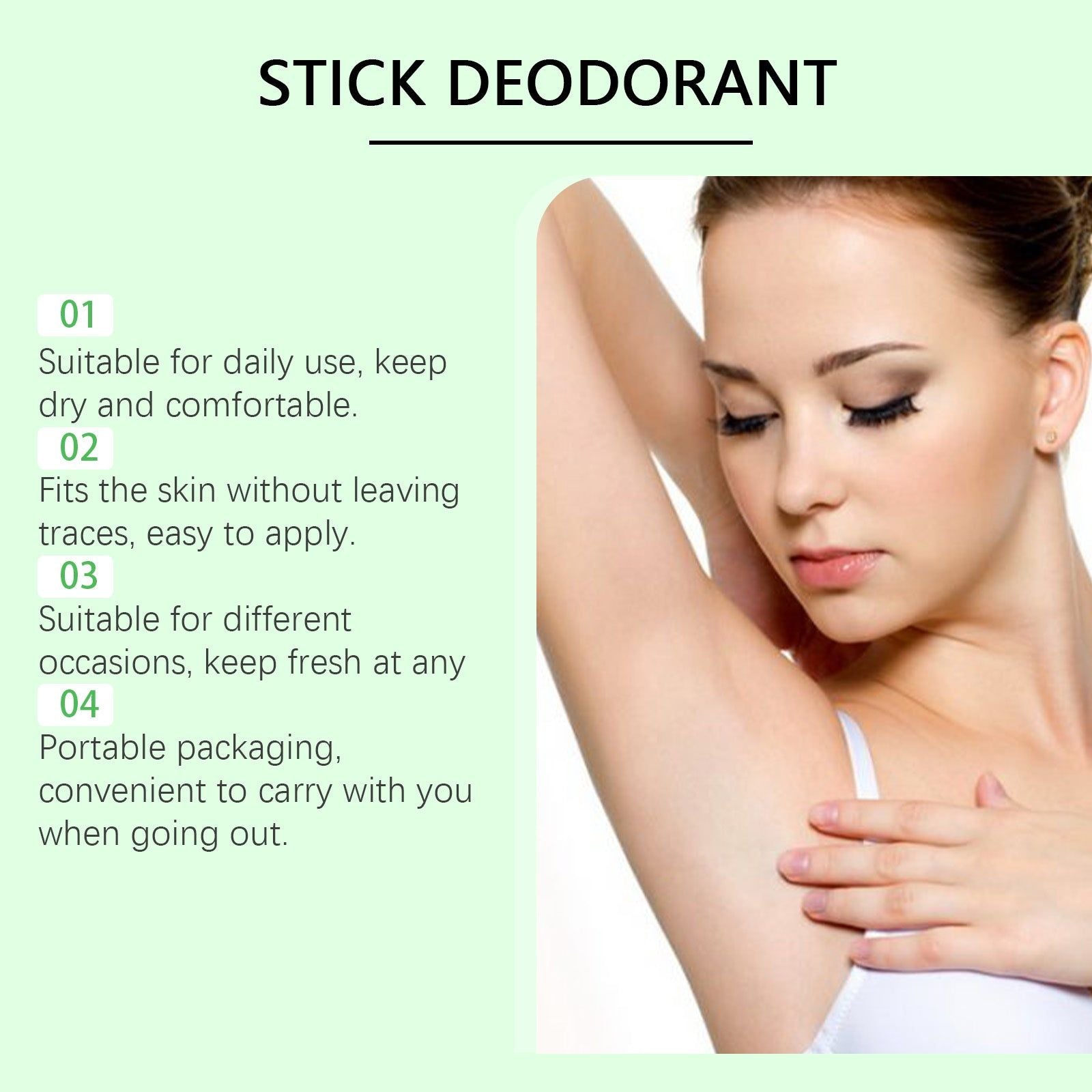 Bergamot Body Stick, Natural Deodorant, Odor Removal, Skin Nourishing, Fresh Fragrance ,15g