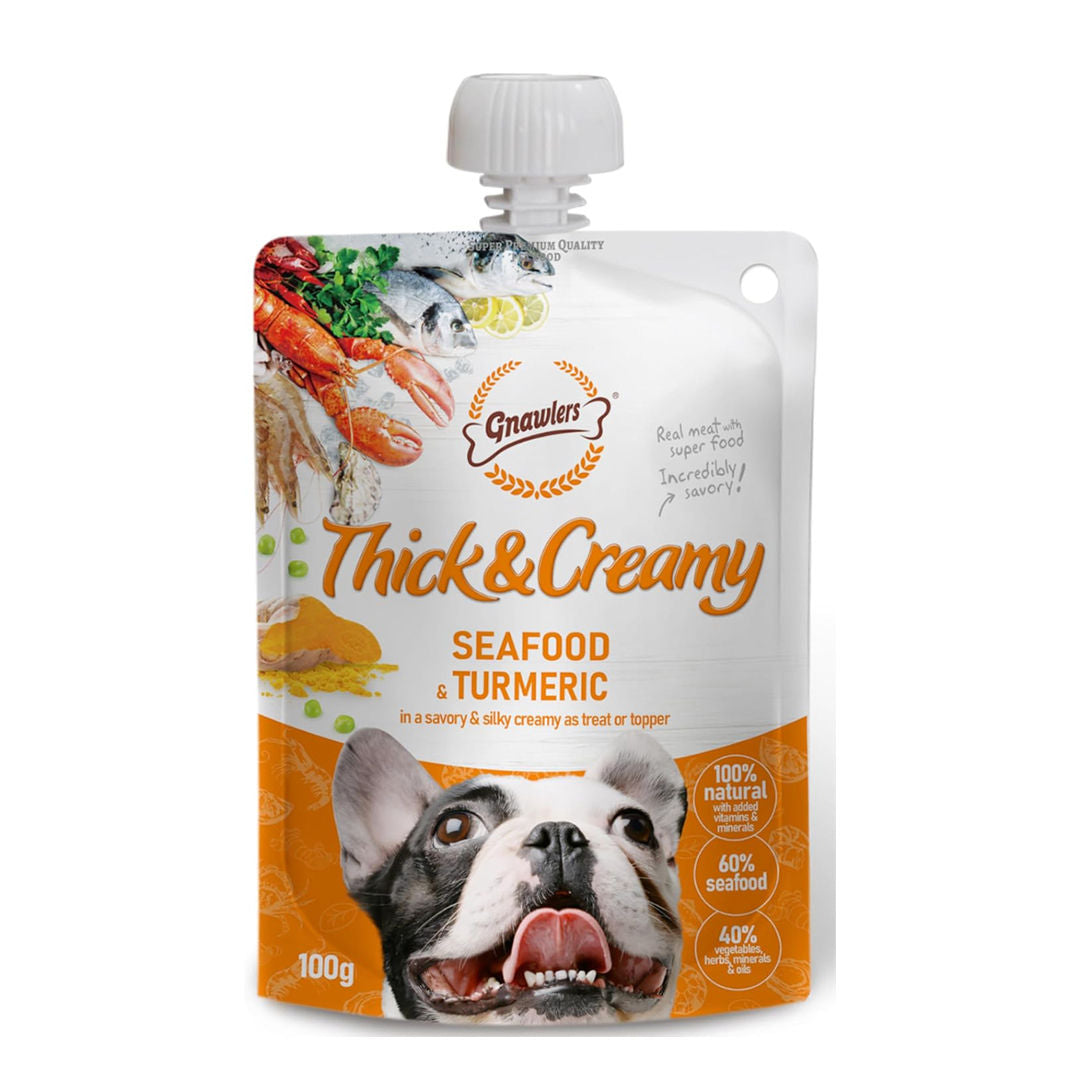 Thick & Creamy Dog Treat, 100 G Natural Pet Food Topper, Lickable Dog Treats, 100% Natural, All Life Stages