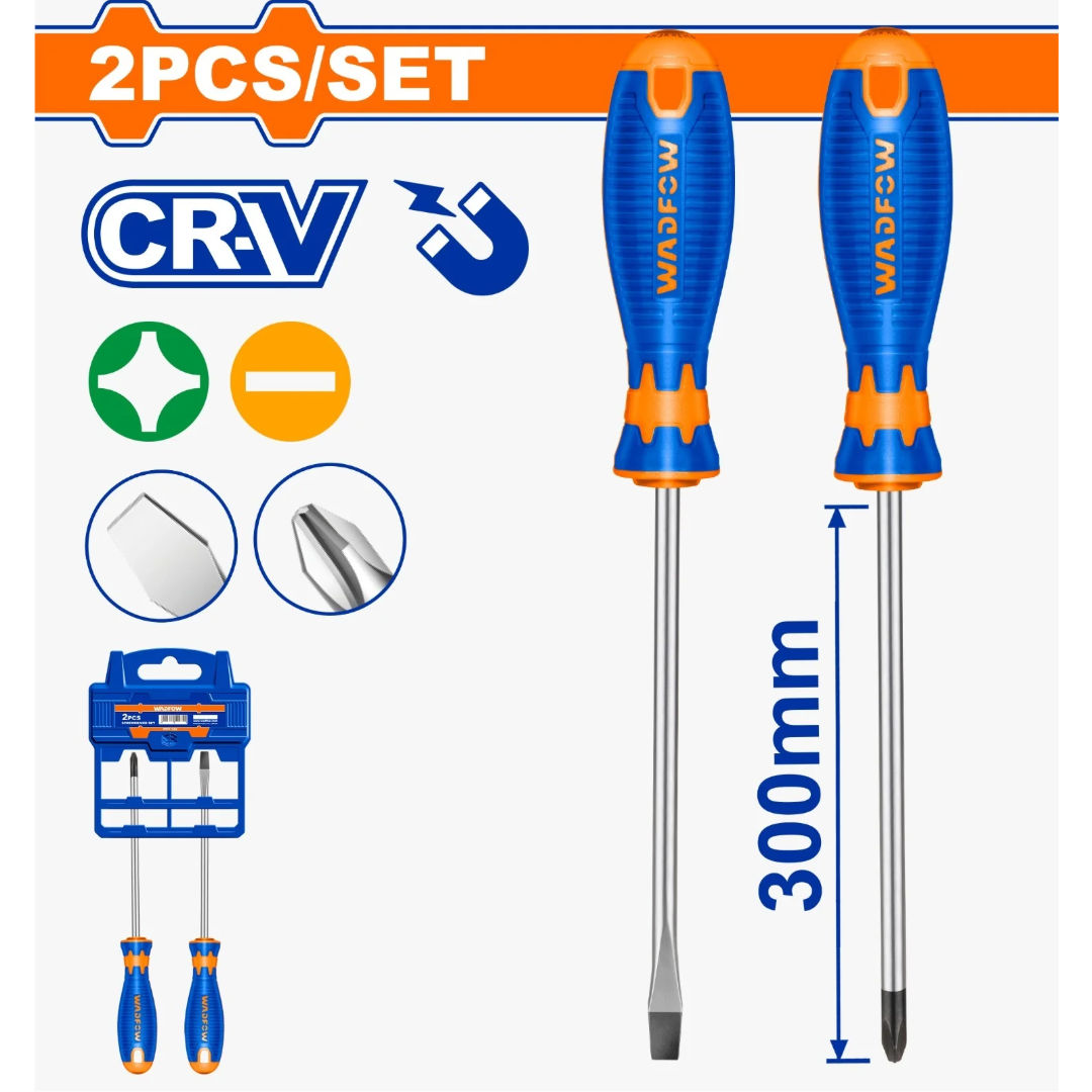 WADFOW 2 Pieces Screwdriver Set, 300 mm