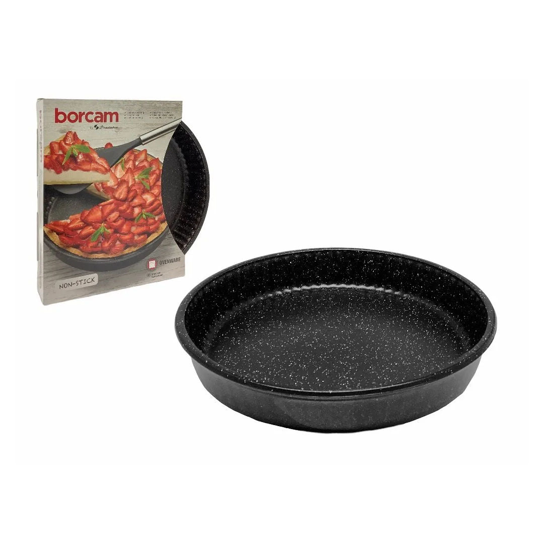 Pasabahce Borcam Non-Stick Round Tray, Black