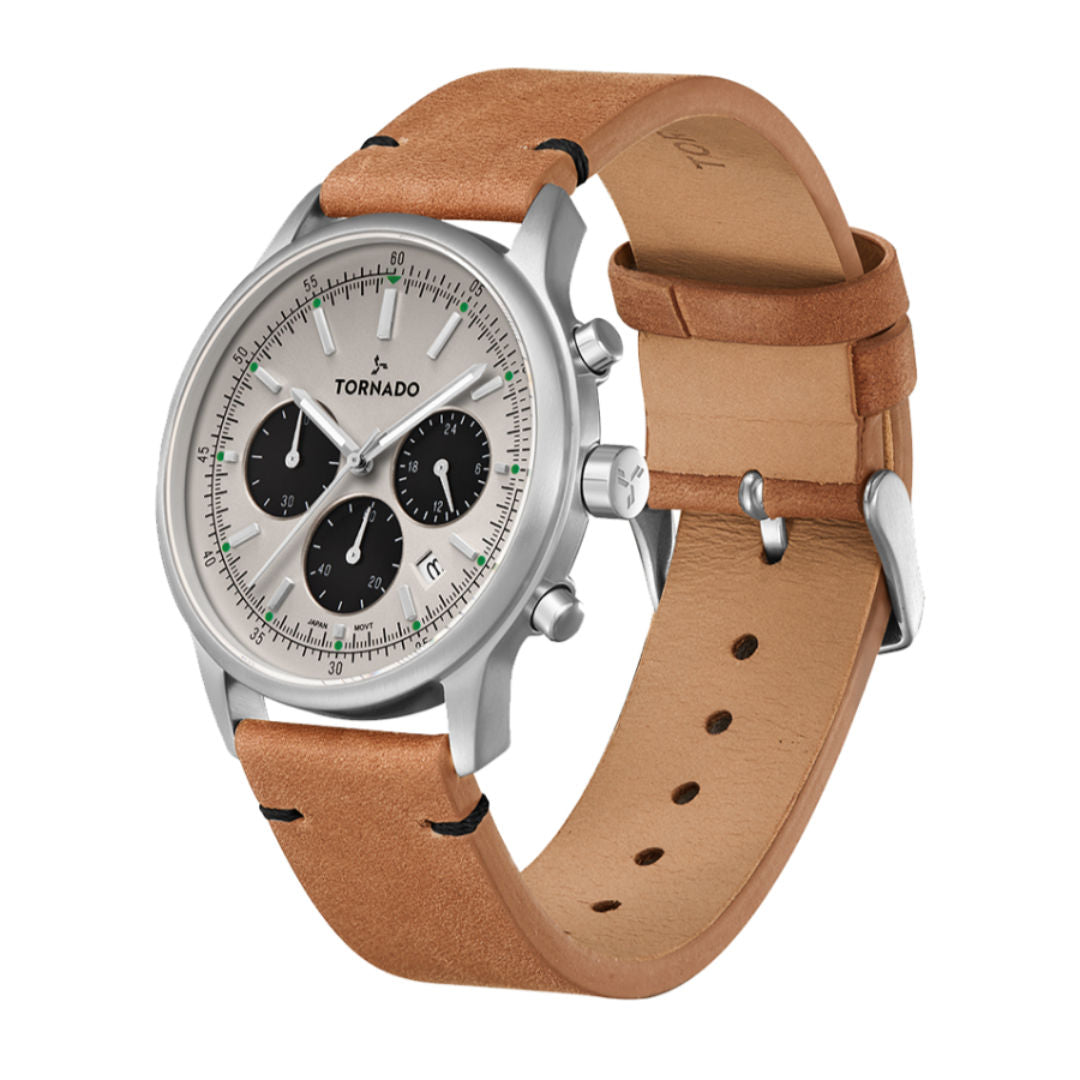 Tornado Men's Multi Function Ivory Dial Watch, T24108-Slei